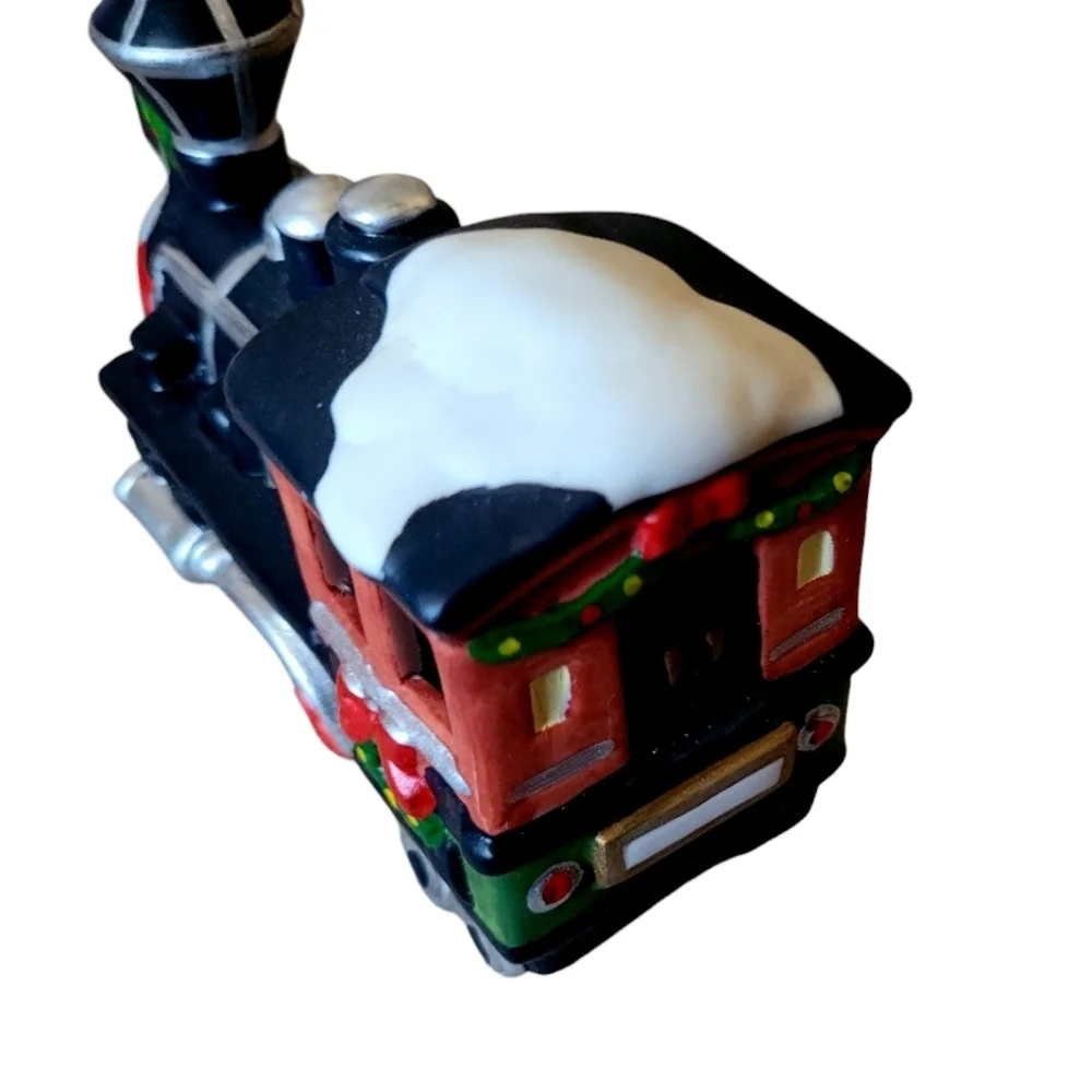 Dicken's Keepsake 3Pc Christmas Porcelain Vintage Train Set With Original Box